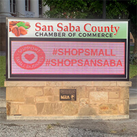 Municipal Sign for San Saba County Chamber of Commerce