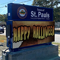Municipal Sign for St Pauls Town Office