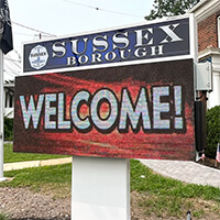 Municipal Sign for Borough of Sussex