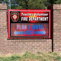 Municipal Sign for Teachey Volunteer Fire Department