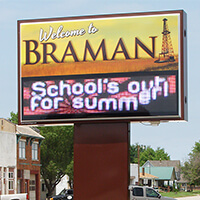 Municipal Sign for Town of Braman