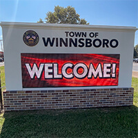 Municipal Sign for Town of Winnsboro