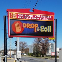 Municipal Sign for Waldorf Volunteer Fire Department Auxiliary