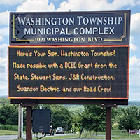 Municipal Sign for Washington Township