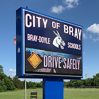 Municipal Sign for City of Bray