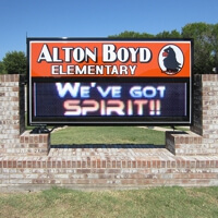 School Sign for Alton Boyd Elementary School