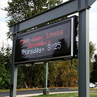 School Sign for Apollo Elementary School