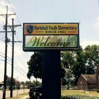 School Sign for Barkdull Faulk Elementary School