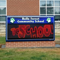 School Sign for Belle Forest Community School