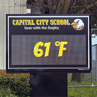 School Sign for Capital City School