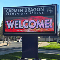 School Sign for Carmen Dragon Elementary School