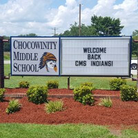 School Sign for Chocowinity Middle School