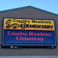 School Sign for Country Meadows Elementary School