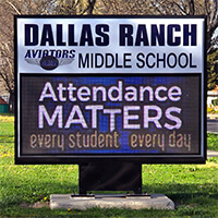 School Sign for Dallas Ranch Middle School