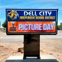 School Sign for Dell City Independent School District
