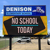 School Sign for Denison Elementary School
