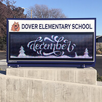 School Sign for Dover Elementary