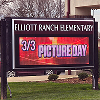 School Sign for Elliott Ranch Elementary School