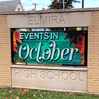School Sign for Elmira High School