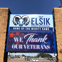 School Sign for Elsik High School