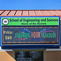 School Sign for School of Engineering and Sciences