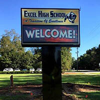 School Sign for Excel High School