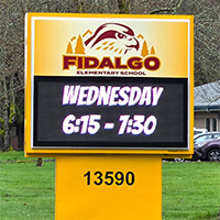School Sign for Fidalgo Elementary School