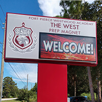 School Sign for Fort Pierce Westwood High School