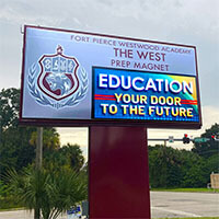 School Sign for Ft Pierce Westwood High School