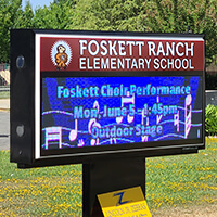 School Sign for Foskett Ranch Elementary School