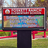 School Sign for Foskett Ranch Elementary School
