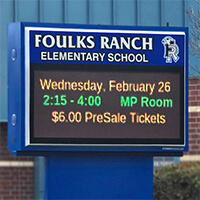 School Sign for Foulks Ranch Elementary School