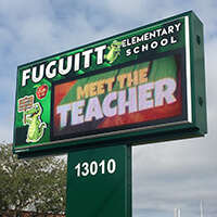 School Sign for Fuguitt Elementary School