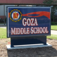 School Sign for Goza Middle School