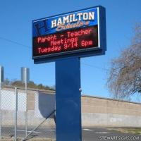 School Sign for Hamilton School K-8