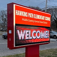 School Sign for Hawkins Path Elementary School