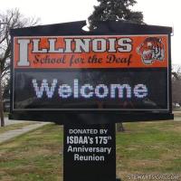 School Sign for Illinois School for the Deaf