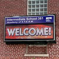 School Sign for I.s. 381