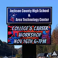 School Sign for Jackson County High School