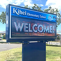 School Sign for Kihei Elementary School