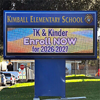 School Sign for Kimball Elementary