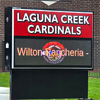 School Sign for Laguna Creek High School
