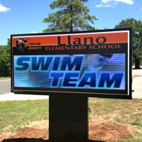 School Sign for Llano Elementary School