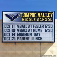 School Sign for Lompoc Valley Middle School