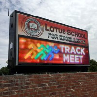 School Sign for Lotus School for Excellence