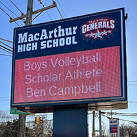 School Sign for Macarthur High School