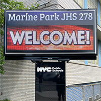 School Sign for Marine Park Jhs 278