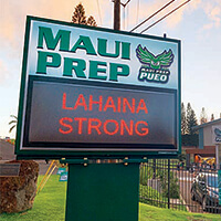 School Sign for Maui Preparatory Academy