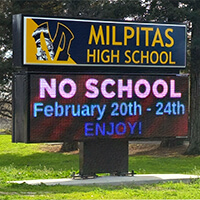 School Sign for Milpitas High School
