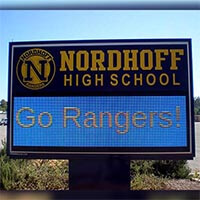 School Sign for Nordhoff High School